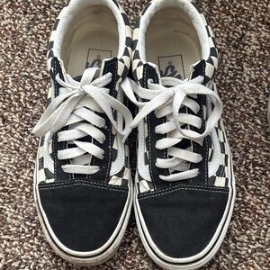 Vans Black and White Checkered Shoes